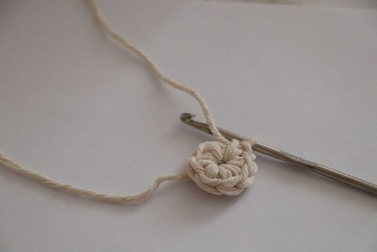 Podkładka ze sznurka - rząd drugi