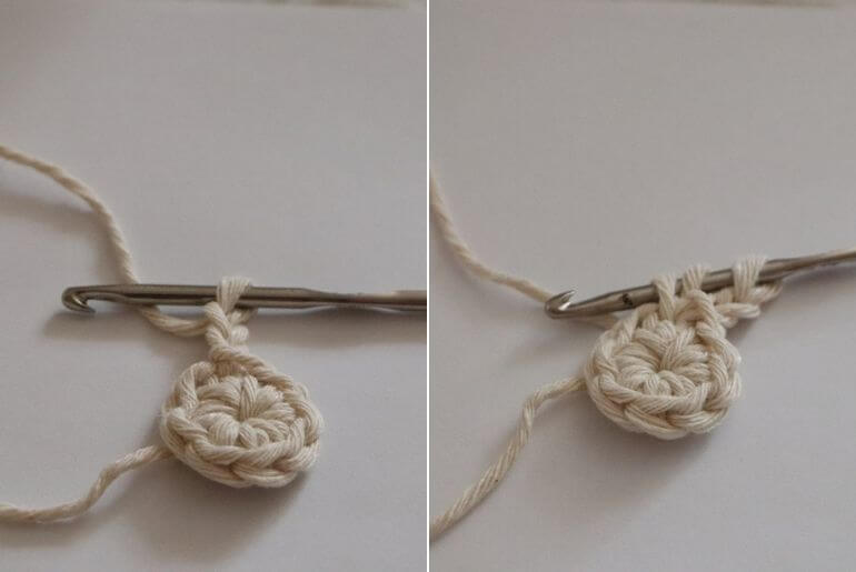 Podkładka ze sznurka - rząd trzeci