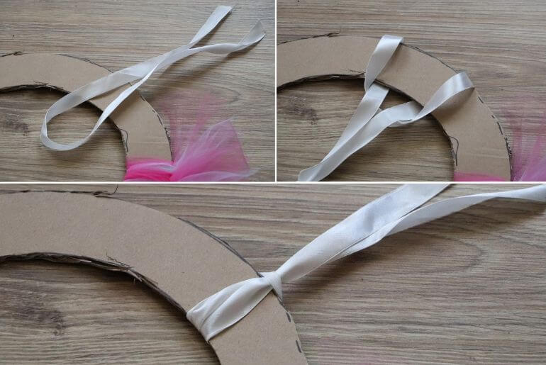 Wianek z tiulu - jak zamocować tiul?