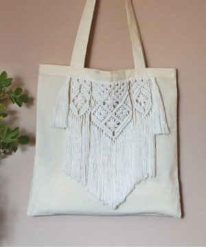 Bawełniana torba EKO z makramą