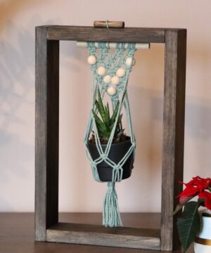 Mini makrama w drewnianej ramce - 6 wzorów