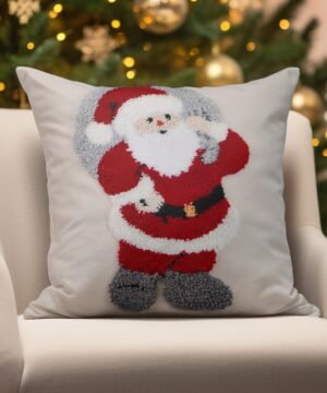 Poszewka na poduszkę haftowana - Święty Mikołaj