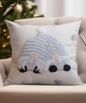 Świąteczna poszewka na poduszkę dekoracyjna - Skrzaty